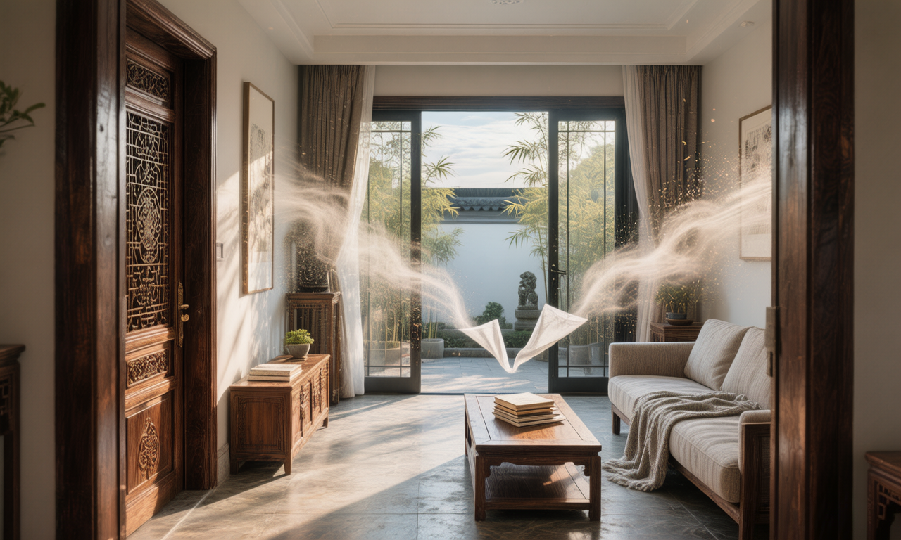 入户门正对阳台为什么叫__穿堂煞