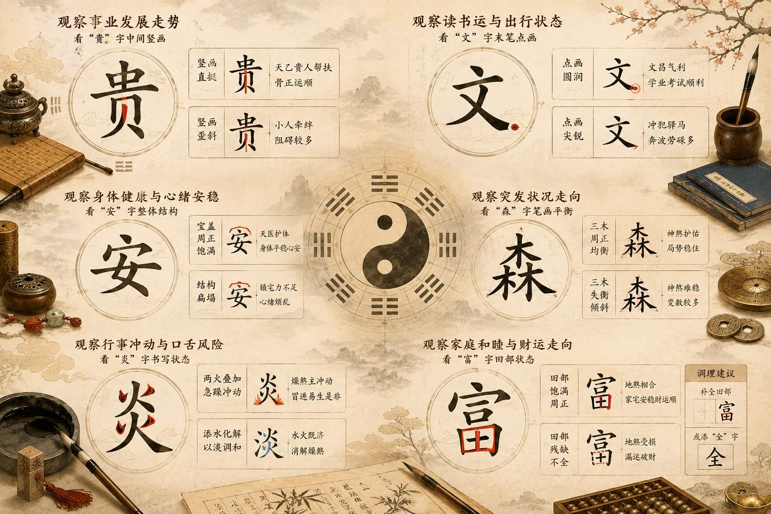 测字的__神煞对应__是如何与汉字结合判断的