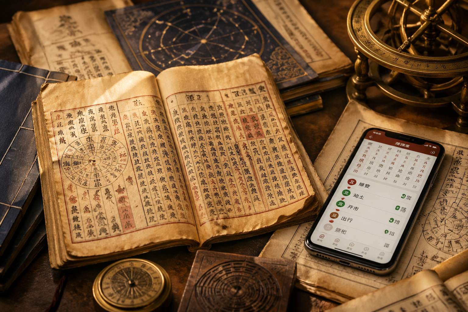 老版线装黄历和手机万年历_择日核心逻辑一样吗