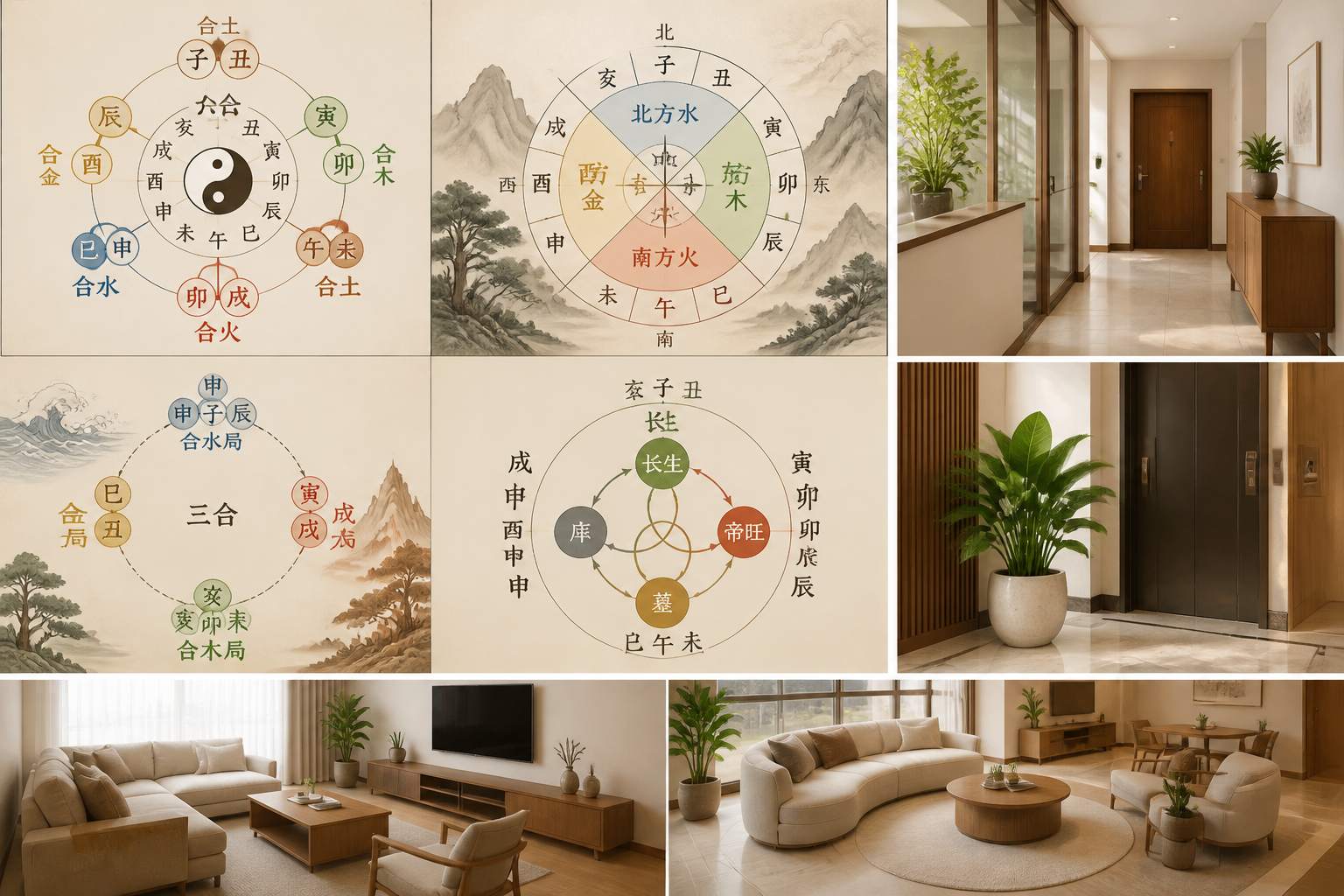 排盘时地支三合_三会_六合_是自动标还是手动推
