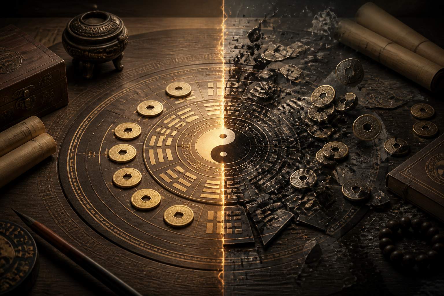 三枚硬币起卦_正反定义中途更改_为什么直接算废卦