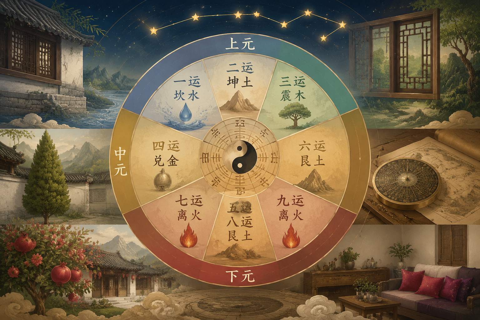 三元九运中__上元_中元_下元_各包含哪三运_总时长多少年