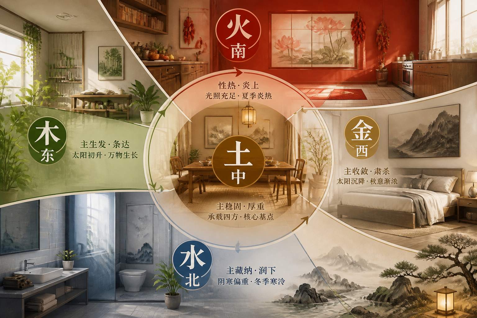 五行和方位在风水中如何对应