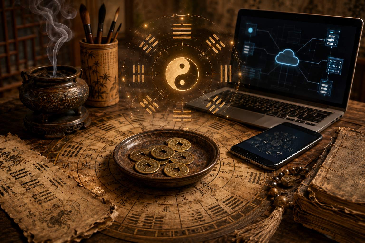 线上远程报数_摇卦_和亲手摇卦的起卦原理一致吗
